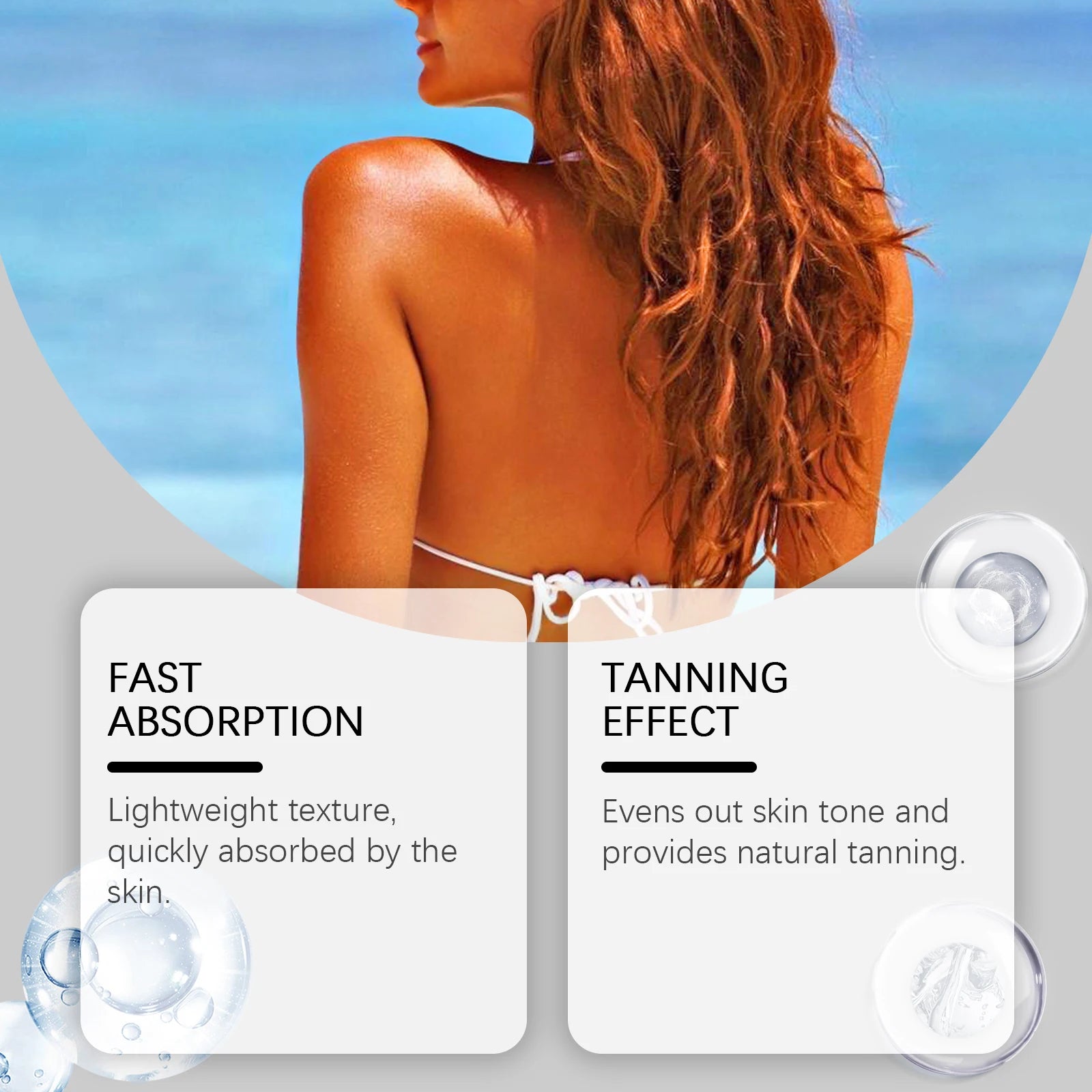 Moisturizing Body Tanning Oil Intensifier Get a Faster Darker Sun Tan Sunless Skin Tanning Oil for Face Body Summer Self Tanner Qme