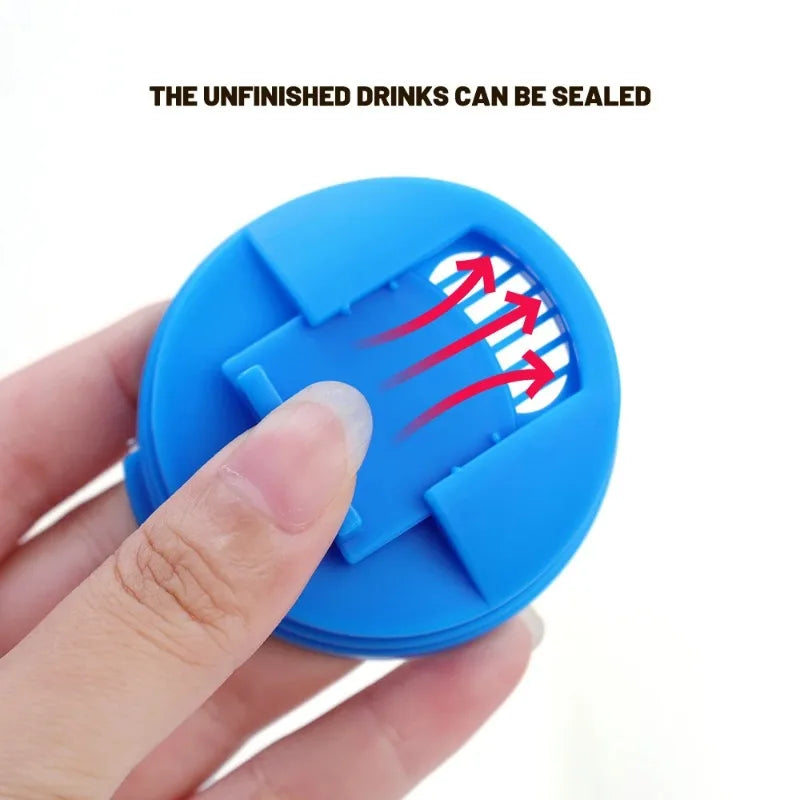 10/1Pcs Plastic Beverage Can Lids Leak-proof Drinks Protector Multi-color Air-leak Beer Sealing Cap Portable Water Bottle Covers Qme