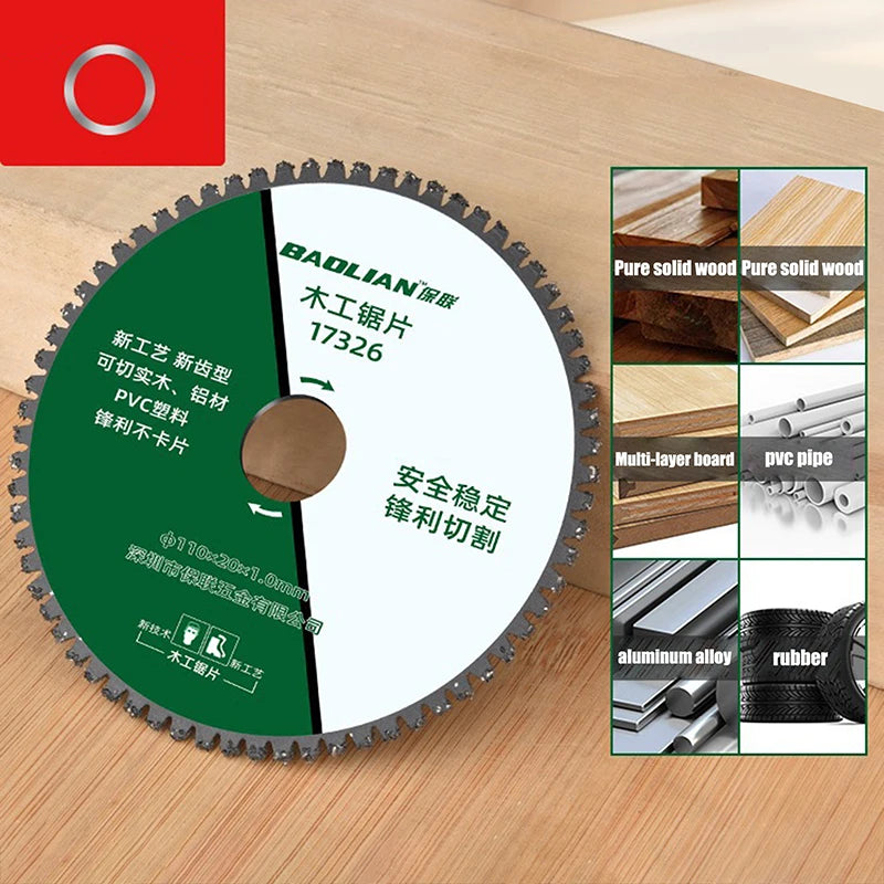 Alloy Cutting Disc Efficient Wood Metal Plastic Perfect Tool Angle Qme