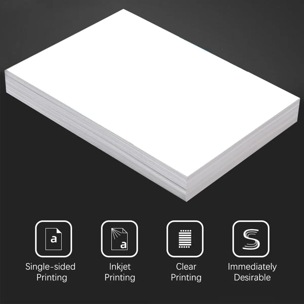 A6(4.13"×5.83")Photo Paper , Waterproof Glossy for Photo Paper,A6 Size 230gsm Waterproof Embossed Card Paper Inkjet Photo Paper Qme