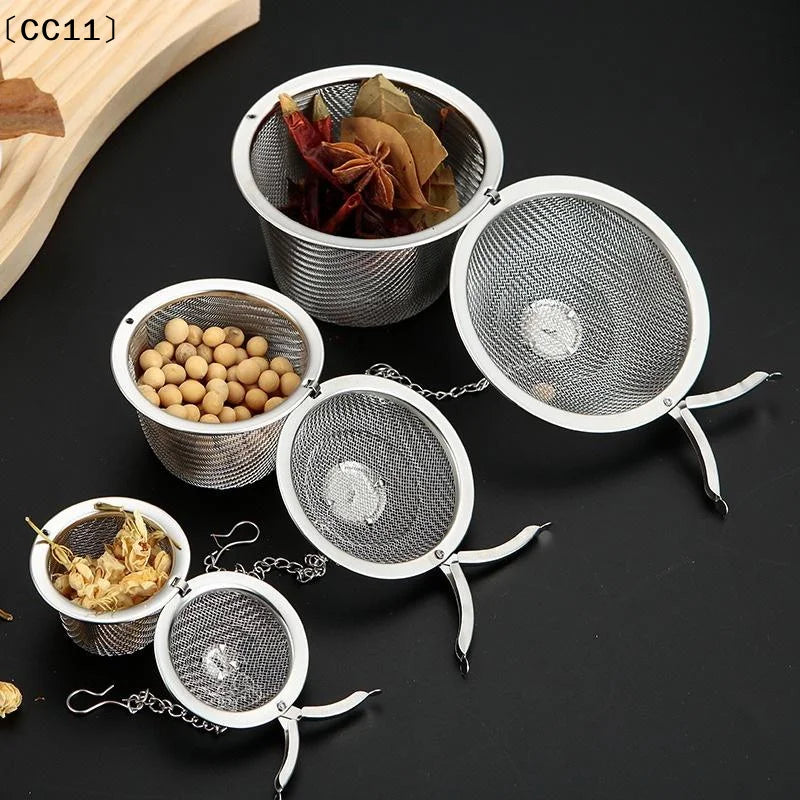 Tea Coffee Stew Spice Soup Herbal Sieve Infuser Reusable Stainless Qme