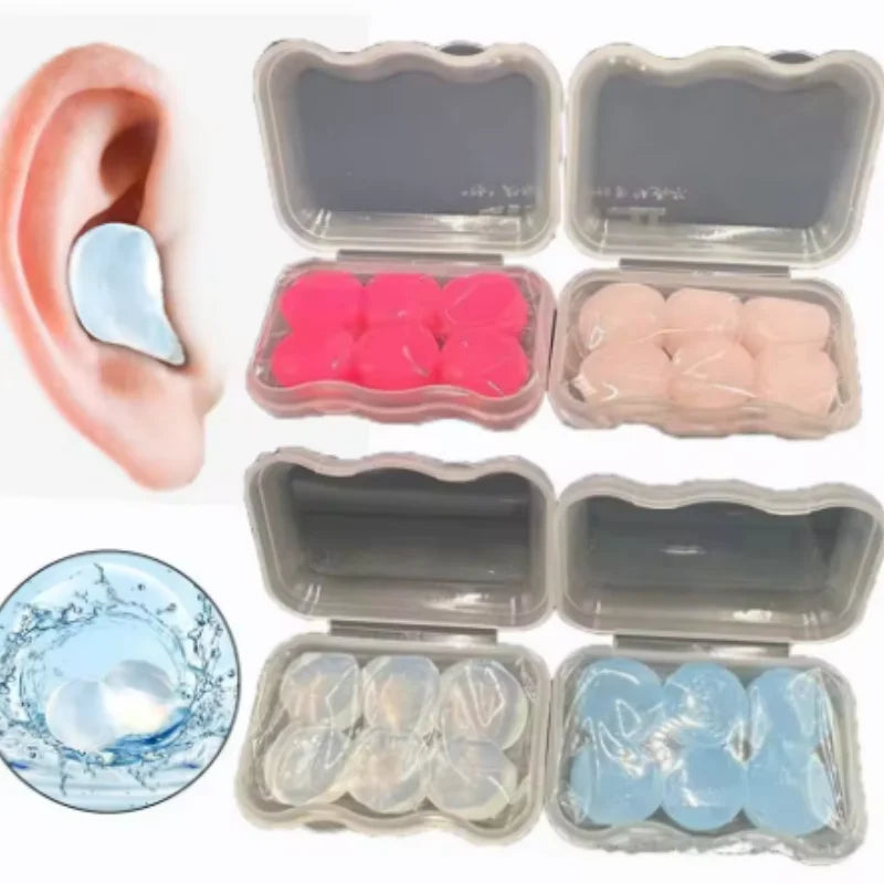 6pcs Silicone Sleeping Ear Plugs Sound Insulation Noise Reduction Earplugs Anti Noise Ear Protection Reusable Earplugs Qme