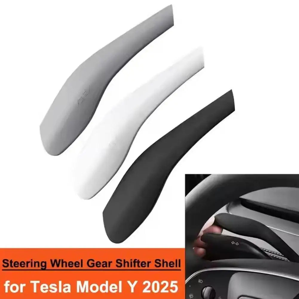 For Tesla Model Y 2025 Interior Decor Accessories Steering Wheel Gear Shifter Protector Cover Silicone Rod Protective Shell Qme