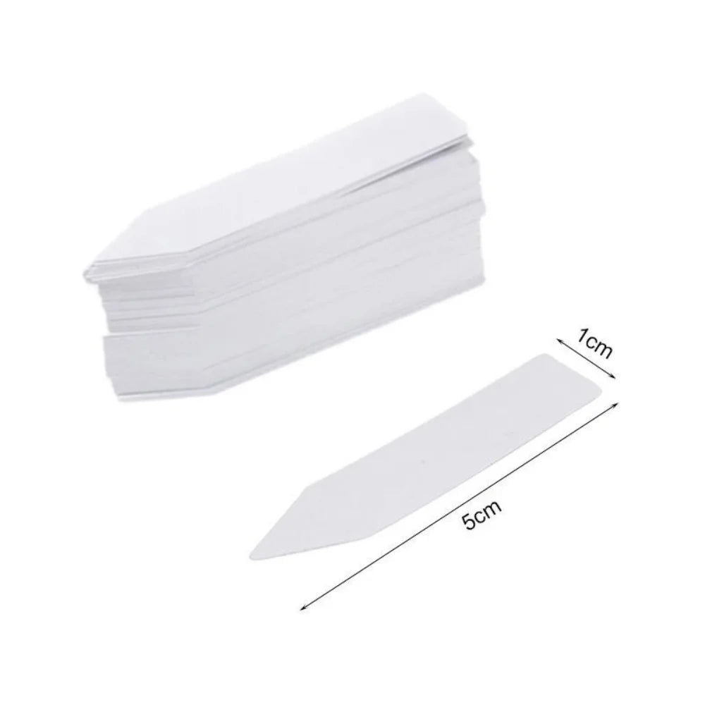 Reusable Waterproof Plant Markers Plastic Plant Stakes Multicolor Write-on Tags Potted Plants Vegetable Seedlings Flower Labels Qme WHITE