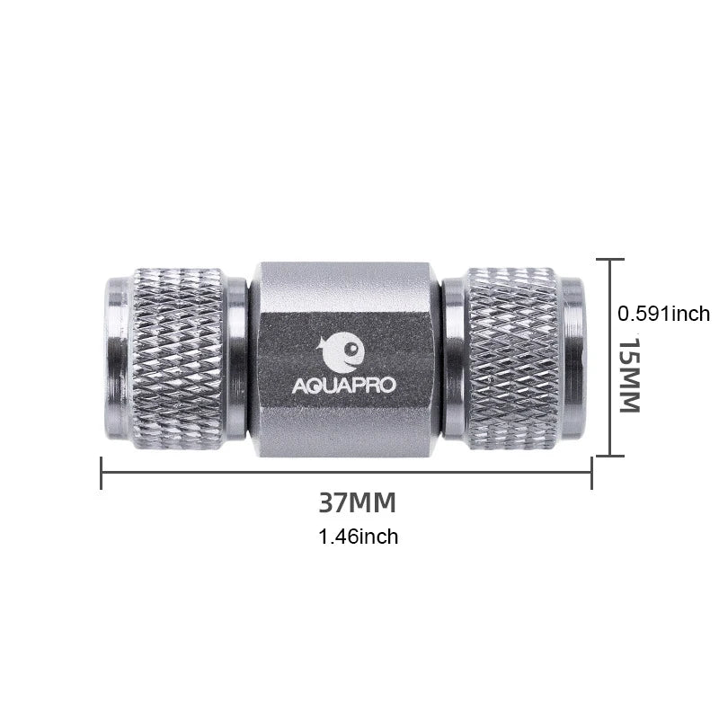 CO2 Aluminiumalloy Check Valve Aquarium Accessories Fish Tank Supplies Equipment Akvarium Checker Terrarium Fishbowl Cylinder Qme check valve