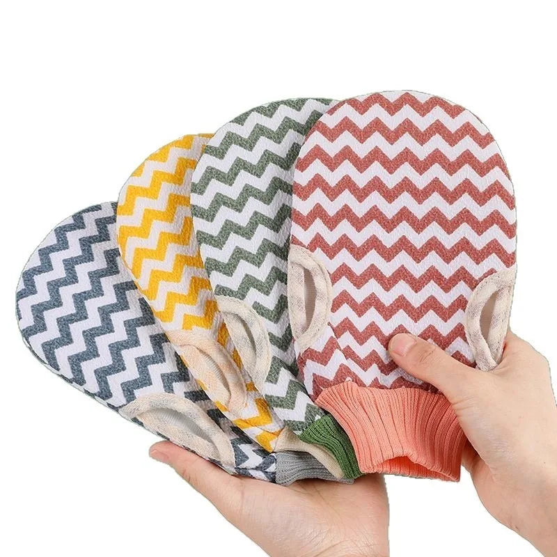 Double Sided Exfoliating Bath Gloves Thickened Powerful Mud Dead Skin Qme