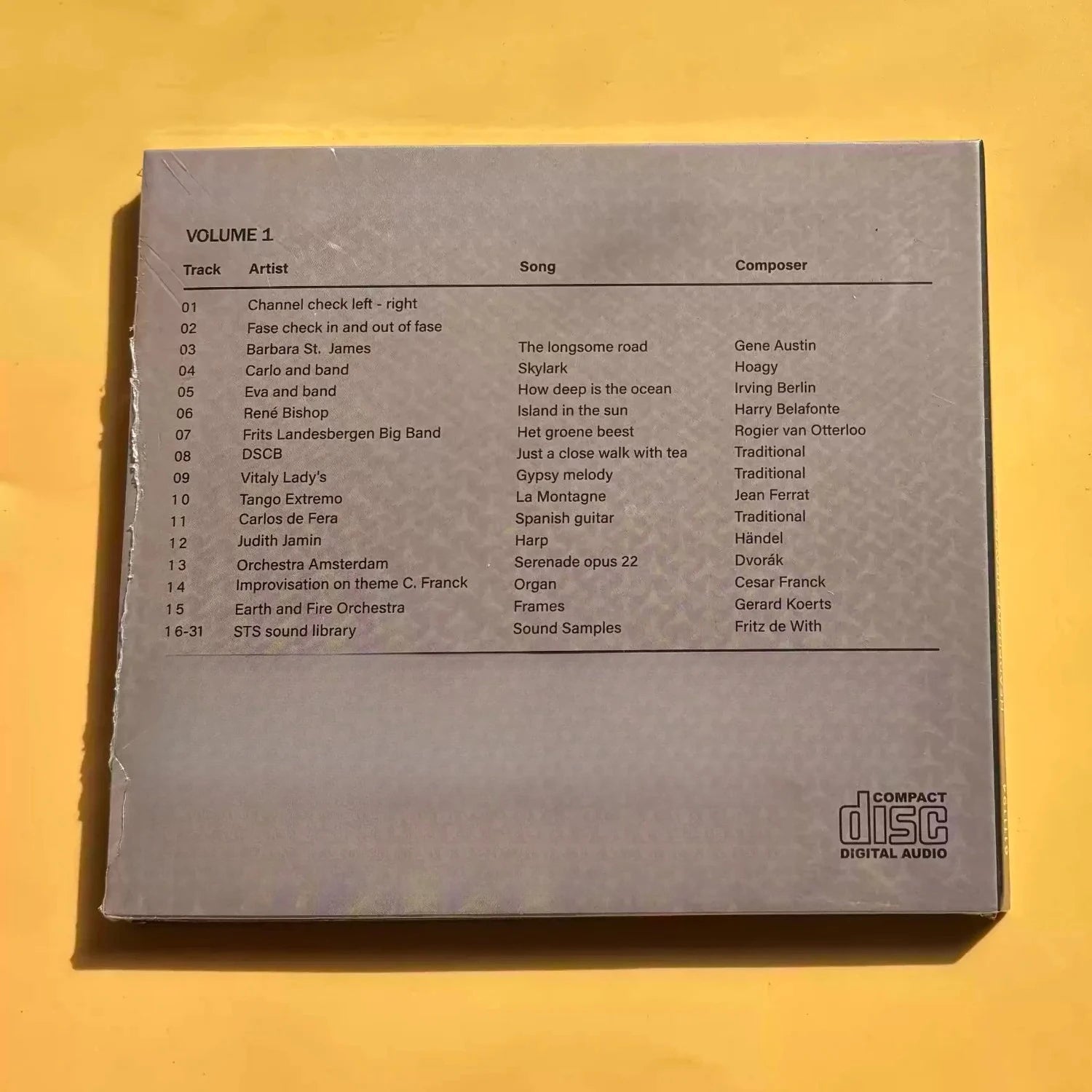Dutch STS Headphone Audiophile Test CD, "Headphone Heaven Vol.1" Premium Hi-Res Recording, Audiophile-Grade Tracks Qme