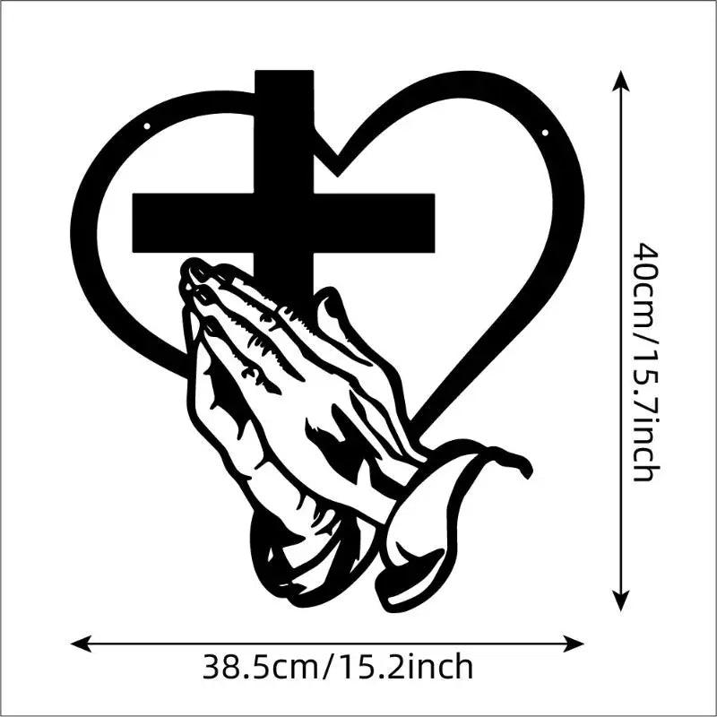 1Pcs Metal Cross Sign Wall Art Decoration Easter Thanksgiving Wall Hanging Decoration,Office Living Room Wall Decor Room Decor Qme L