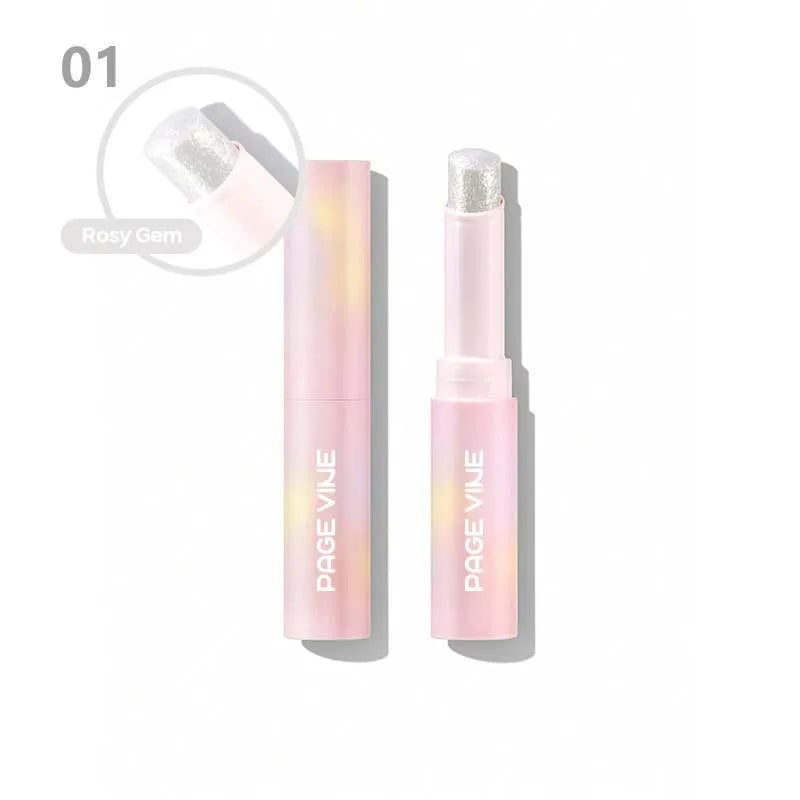 6-Color Super Flash Eyeshadow Stick Hydrating Jelly Texture Pearly Diamond Shadow Shimmer Brightening Contouring Shiny Makeup Qme 01
