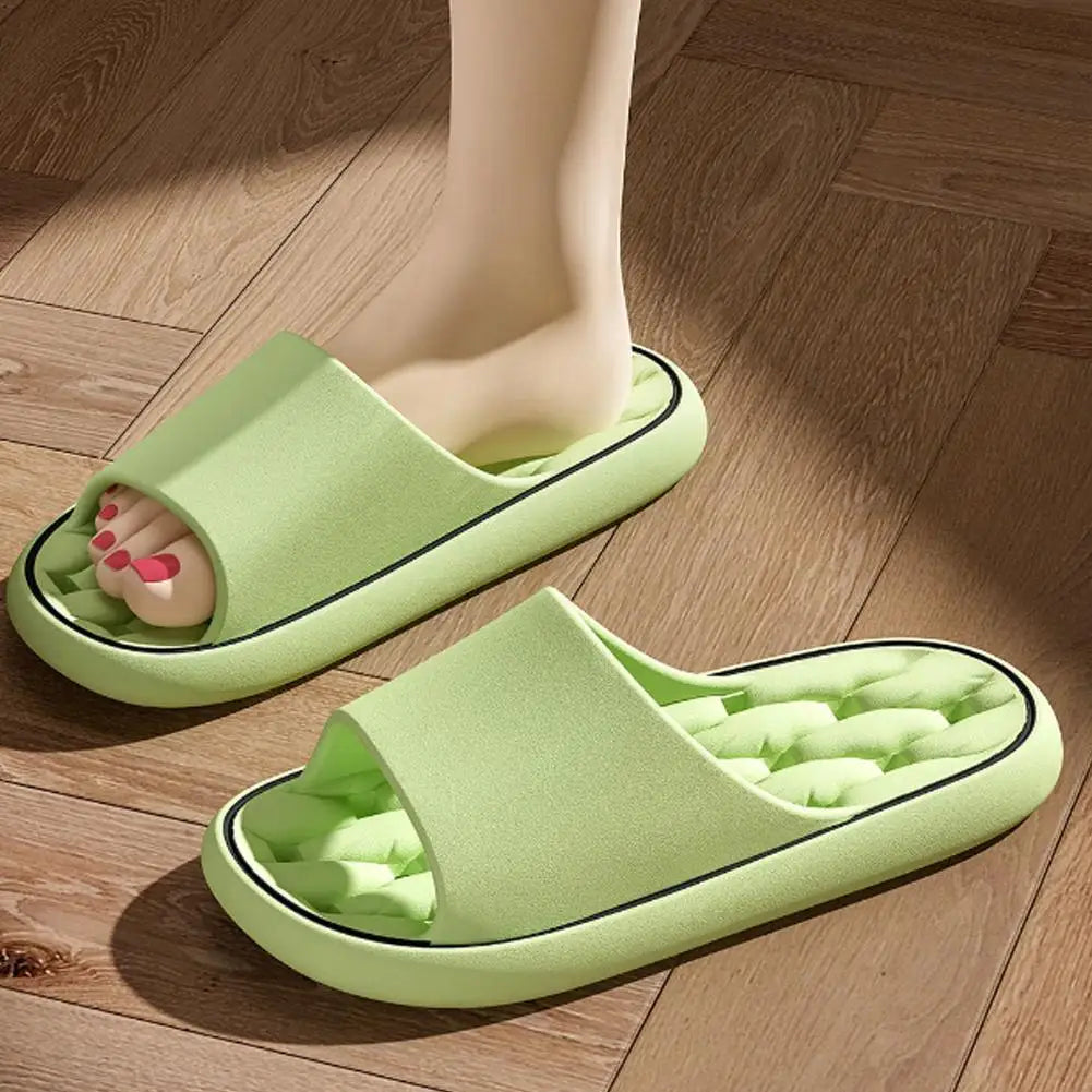 NEW Super Light Soft Slippers Simple Fashion Slides EVA Elastic Shoes Colorful Sneakers In Door Bathroom Flip Flops Qme