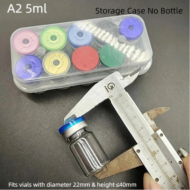 3/5/7/10ml Medicine Bottle Storage Box Plastic Transparent Plastic Vial Organizer Storage Case Cape Dispensing Boxes Qme A2