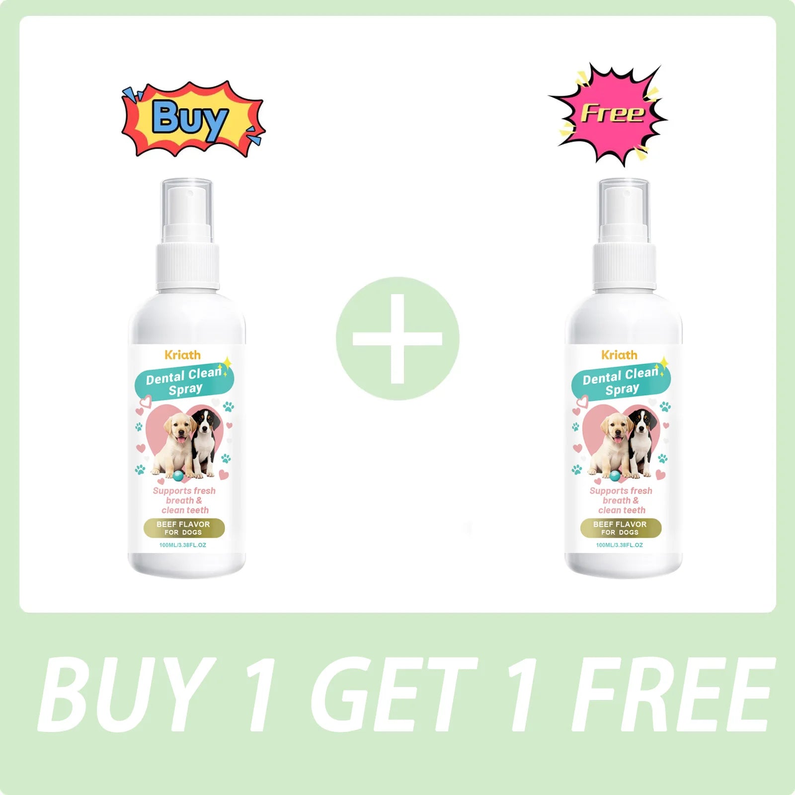 Pet Oral Care Spray Removing Dental Plaque Eliminating Odor Relieve Gum Discomfort Freshing Breath No‑brush Teeth Cleaning Spray Qme BUY 1 GET 1 FREE
