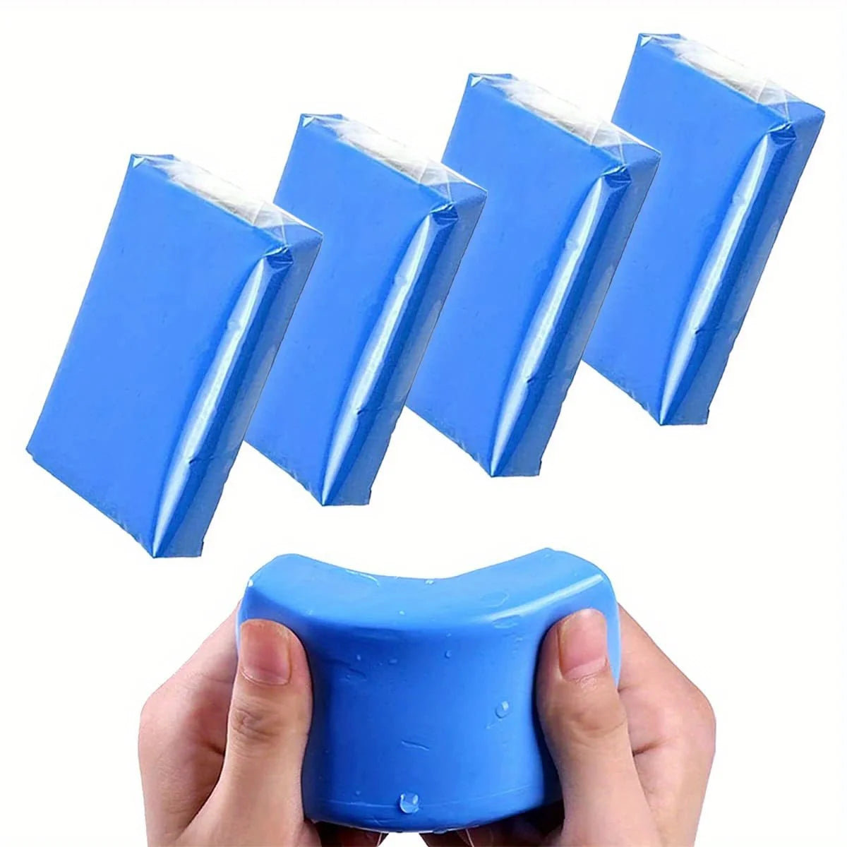 4 Pcs 3.53oz Clay Bar Car Detailing Clay, Auto Blue Detailing Magic Clay Bars Cleaner With Washing And Adsorption Capacity Qme