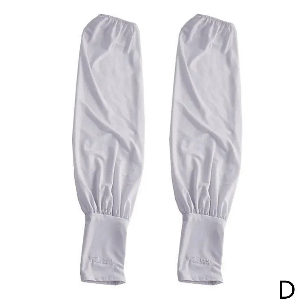 Summer Loose Sunscreen Driving Ice Silk Sleeve Female Long Length UV Protection Arm Arm Glove Sleeves Super Soft Breathable Qme grey
