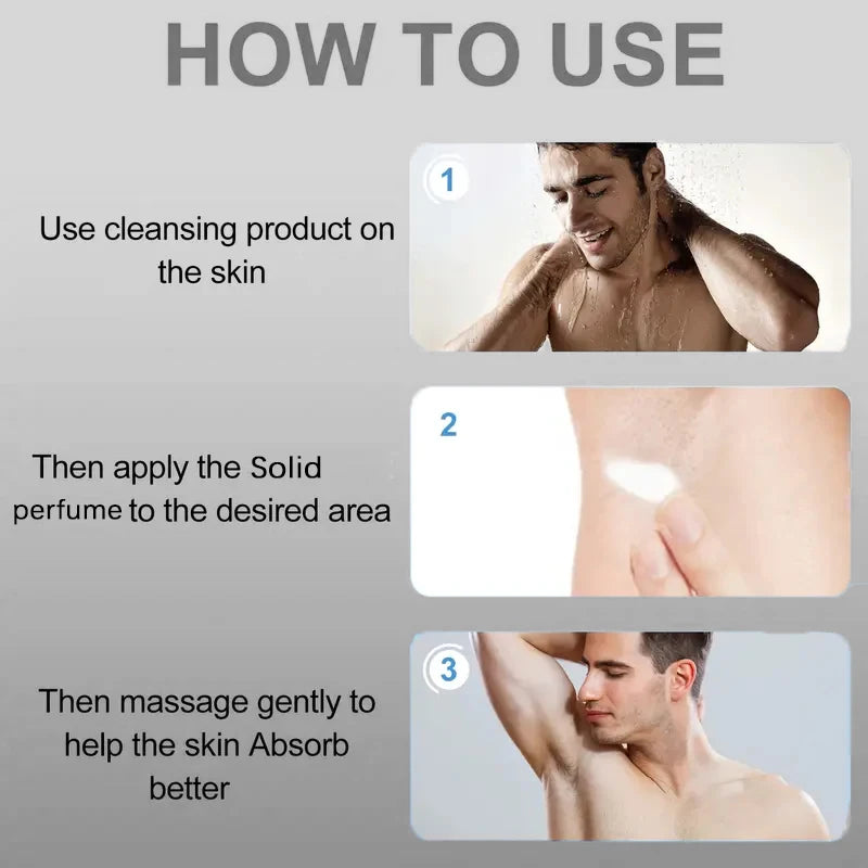 Men's Solid Fragrance Cream Long-lasting Fresh Increases Charm Qme