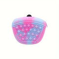 Pet silicone colored dog food bag, portable waist bag for outdoor dog training, dog walking snack bag Qme PURPLE