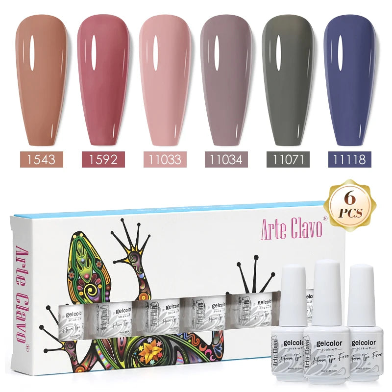Arte Clavo Colourful Box Nail Gel Polish Semi Permanent UV Led