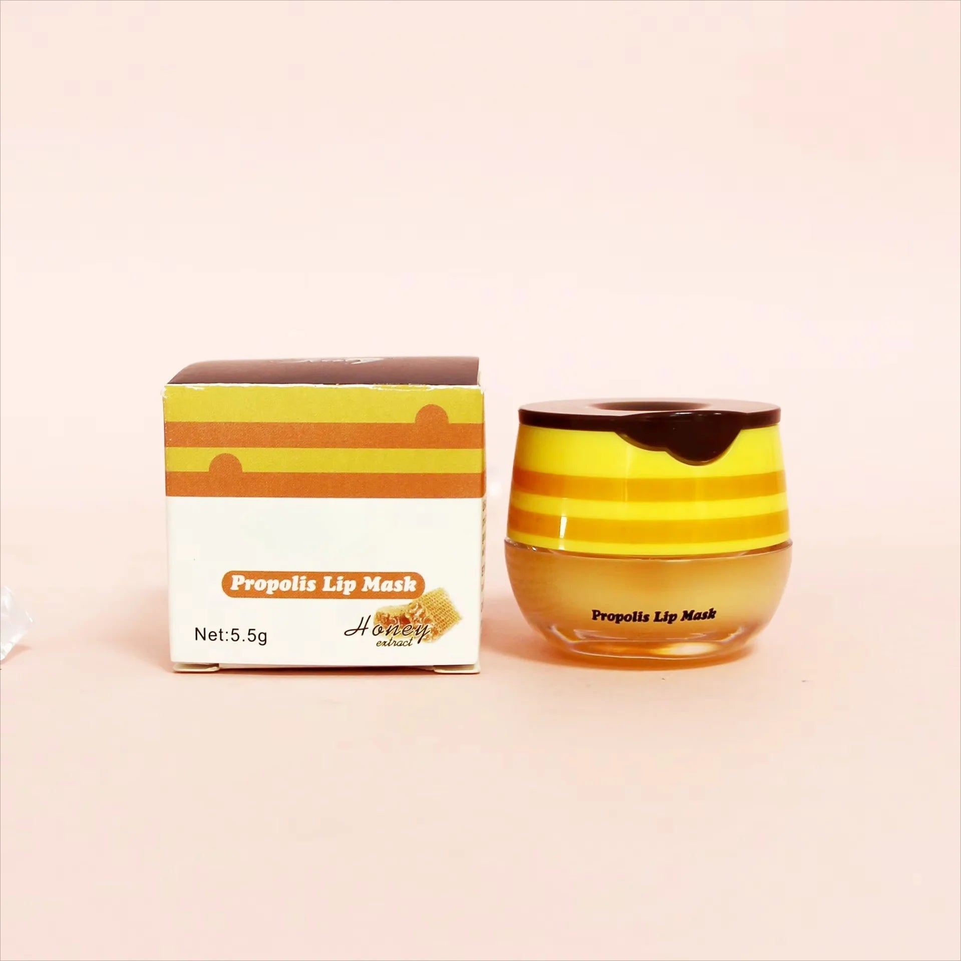 5.5g Lip Sleep Mask Night Sleep Maintenance Moisturizing Lip Gloss Bleach Cream Nourishing Lip Care Strawberry Honey Qme honey