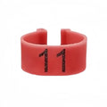 50pcs-10pc Chicken Foot Ring 1.6cm Turkeys Quail Foot Ring Multi-Color Numbered Identification Leg Rings Poultry Carry Foot Ring Qme Red 10pcs