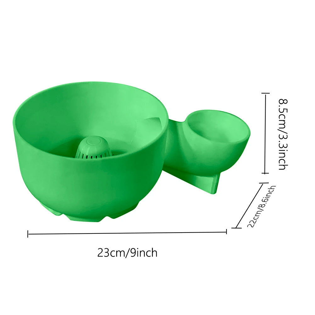 Portable Fruit Wash Bowl Vegetable Washer Fruit Food Washing Washing Spinner Cleaning Basket for Home Kitchen Draining Qme Green L