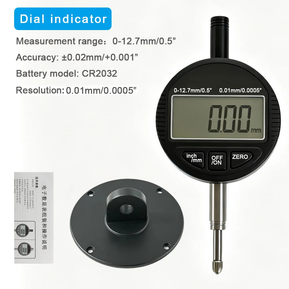 0- 0 5 1 Range Gauge Digital Dial Indicator Precision Tool 005 0005 Qme