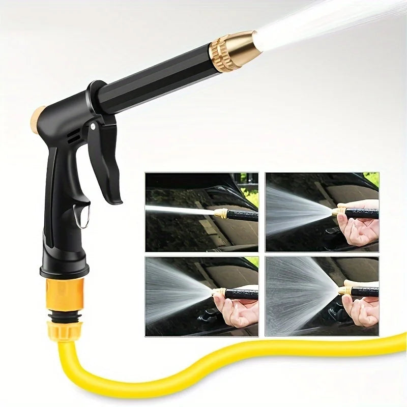 1pc High-Pressure Car Washing Water Gun, Plastic Gun Body, Garden Shower, Multifunction Watering Tool, Powerful Cleaning Qme