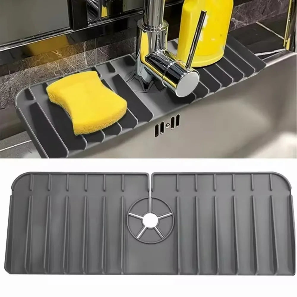 Sink Anti-spray Drain Water Retaining Pad Silicone Faucet Splashproof Qme