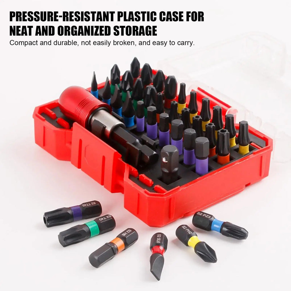 Ratcheting Screwdriver Set Multi-Functional Portable Precision Repair Tools 32-Piece S2 Screwdriver Kit With Hex For Furniture Qme