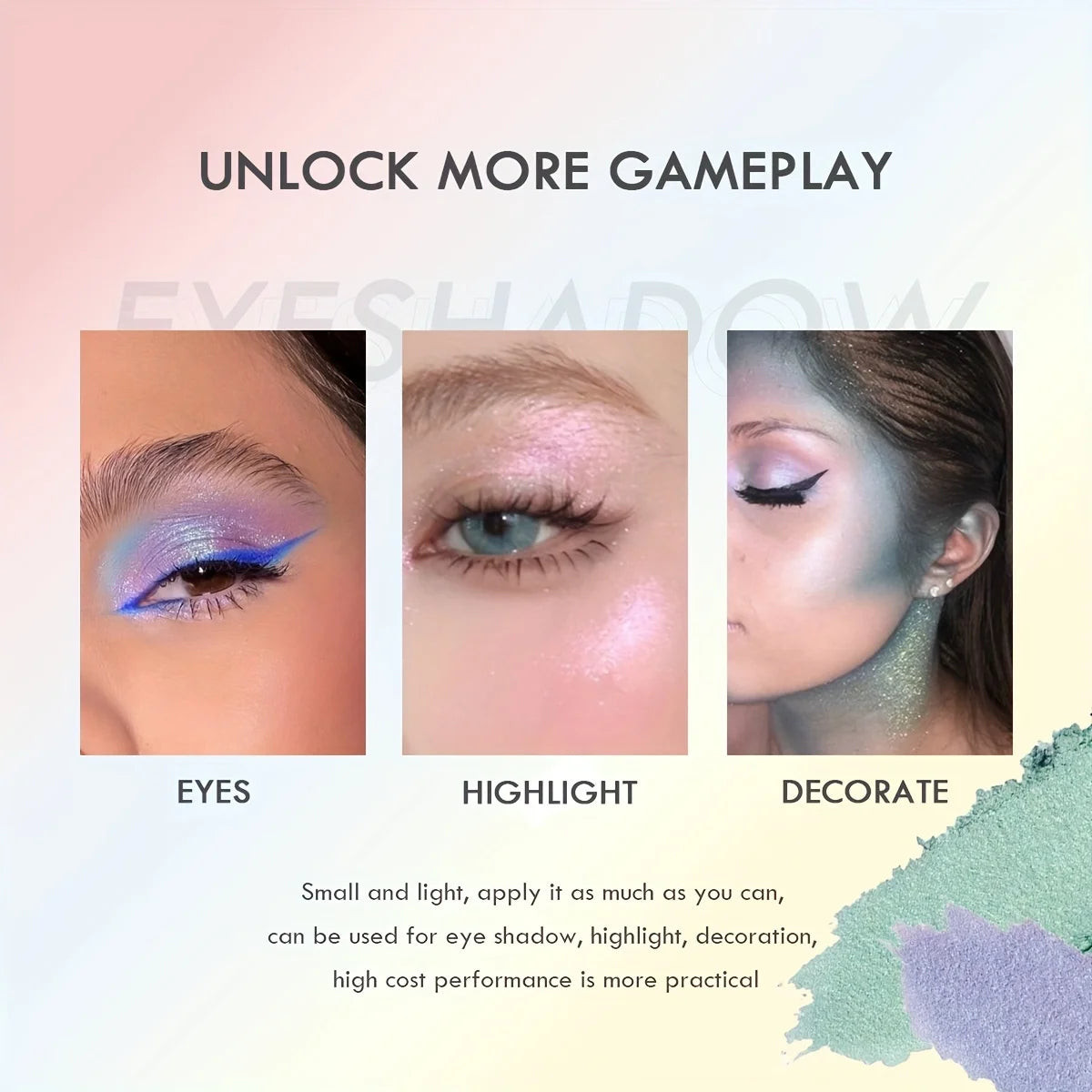 3-Color Mashed Potatoes Eyeshadow Cream Luxurious Creamy Texture Qme