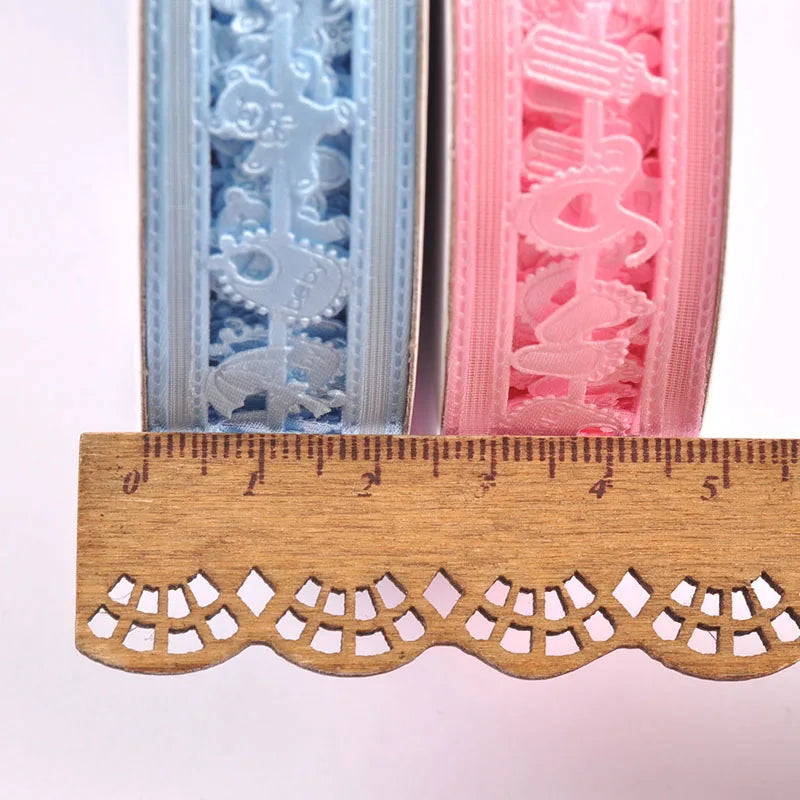 5/20yard Blue/pink/white Cute Ribbons For Baby Shower Decoration DIY Party Packing Bow Handmade Crafts Handmade Gift Wrapping Qme