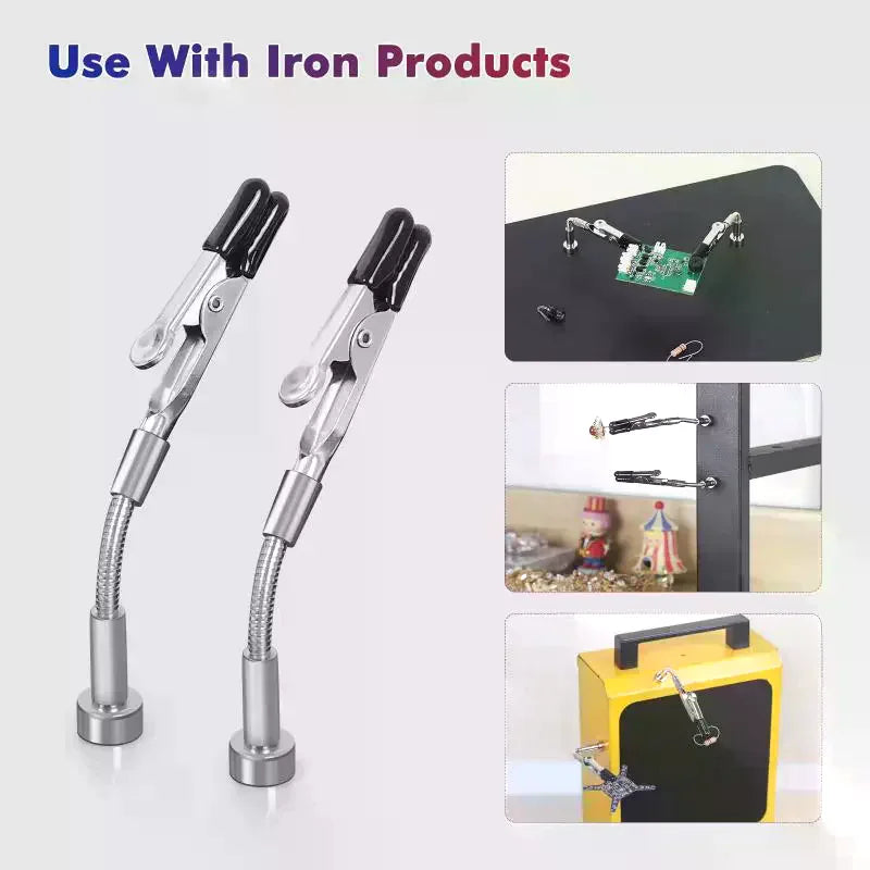 Soldering Helping Hands Magnetic Universal Flexible Arm Welding Assistant PCB Clamp Thir Hand Welding Repair Tools Qme