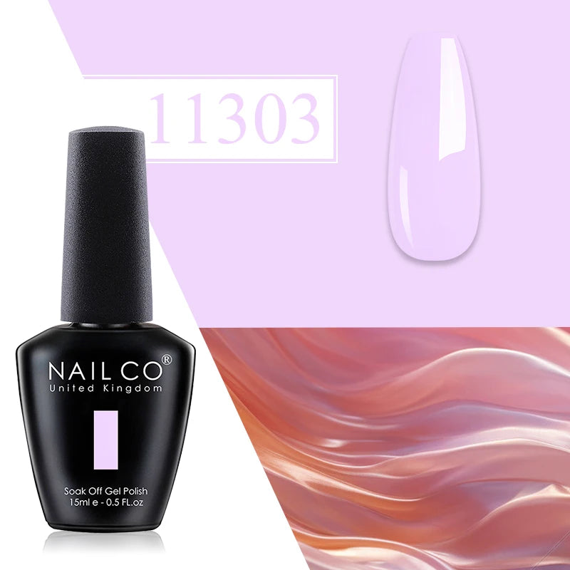 Nailco Jelly Gel Nail Polish Transparent Varnishes 44 Colors Red Pink