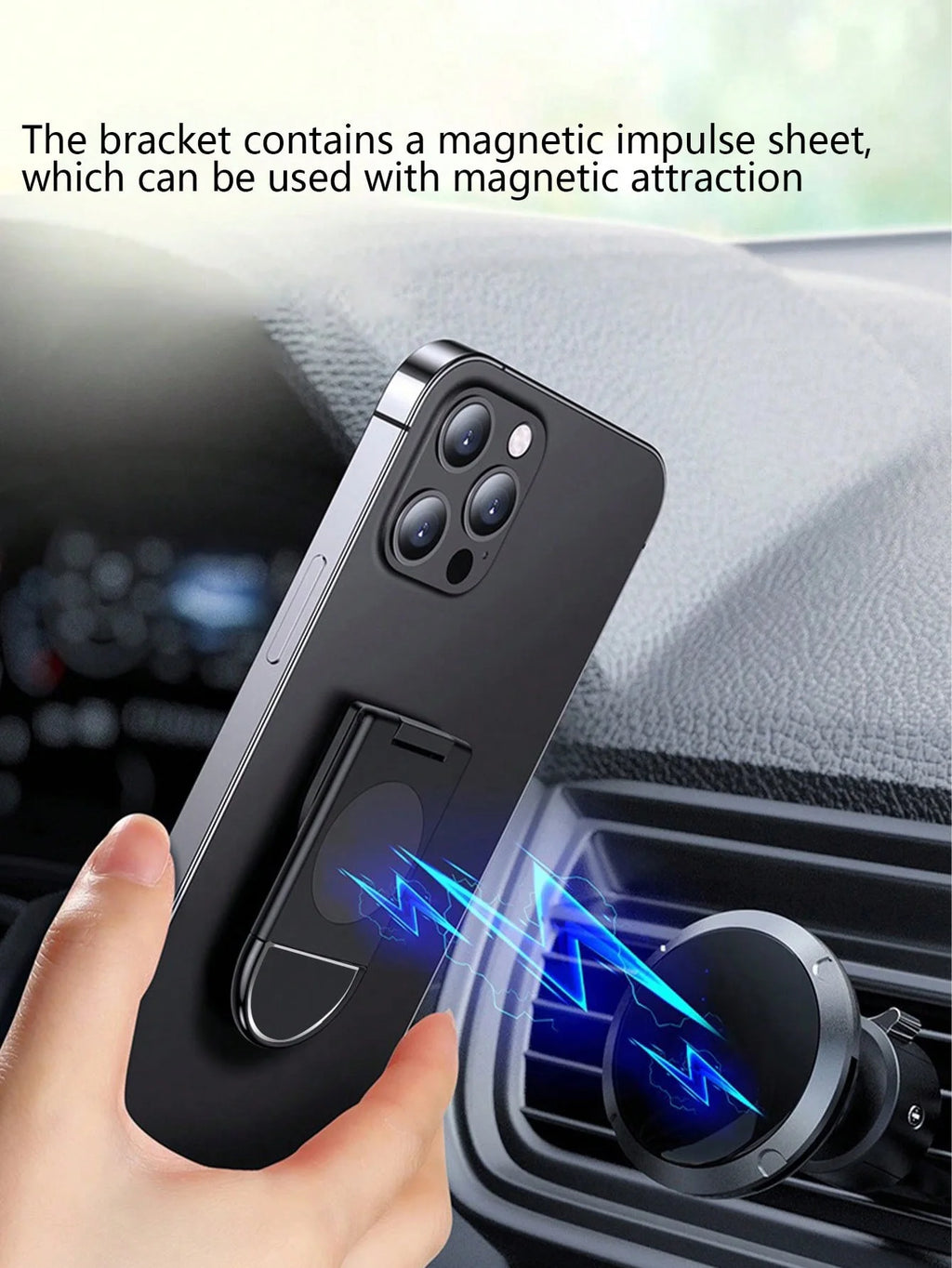 Creative Desktop Lazy Phone Holder Adhesive Backing Foldable Qme