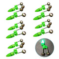 NEW 10PCS Fish Bite Alarm Twin Spiral Bells Fishing Indicator Bait Alarm Outdoor Night Fishing Alarm Bell Fishing Equipment Qme green