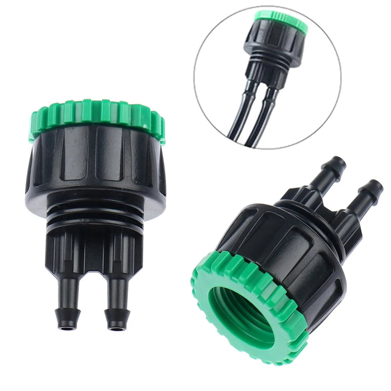 ^1Pc Garden hose 1/4" to 1/2" 3/4" Female Y connector irrigation 4/7 hose adapter Qme