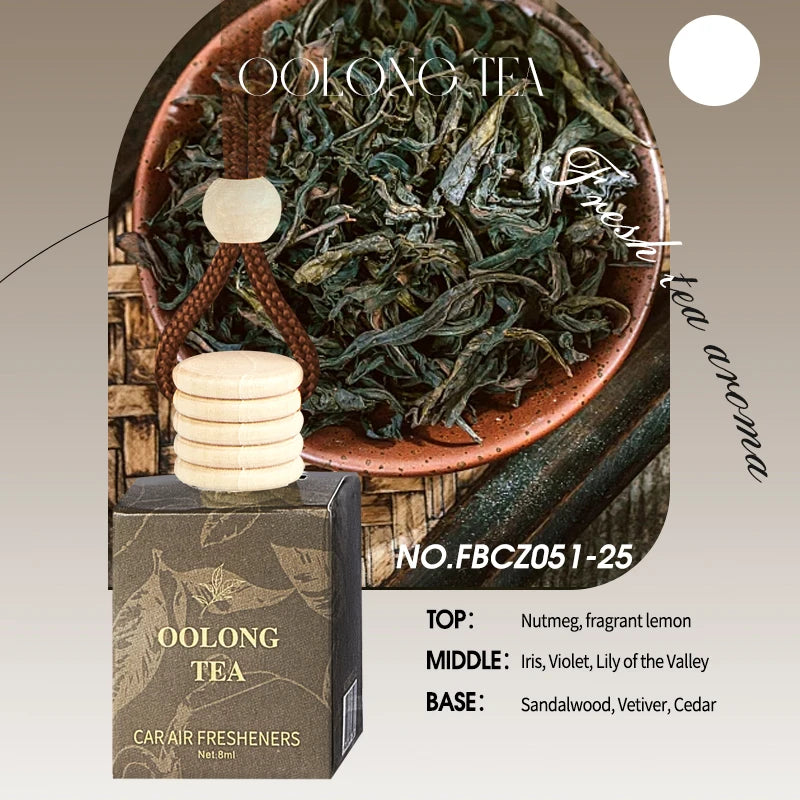 Tea Scented Car Perfume Lasting Fragrance Rope Mounted Alcohol Qme OOLONG TEA