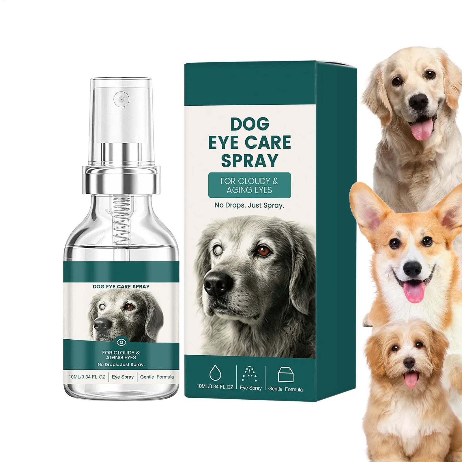 Eye Spray For Dogs Gentle Safe Soothing Moisturizing Daily Cats Eye Care Spray Gentle formula, moisturizing and comfortable Qme