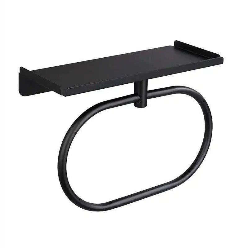 1 Storage Towel Rack Hand Bathroom Non Perforated Circular Ring Qme