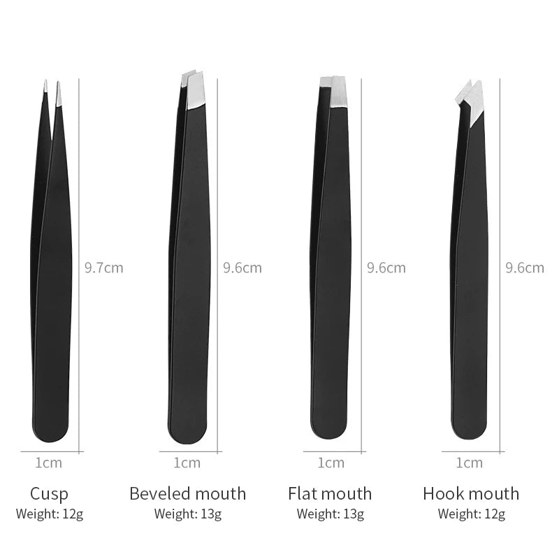 Professional Eyebrow Tweezers Hair Removal Clip Makeup Sets Eyelash Qme