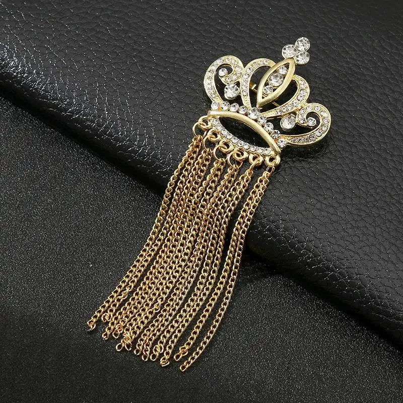 Tassel Brooches For Women Men Pin Party Casual Lapel Pins Accessory Gift Suit Tassel Brooches Jewelry Qme style 2