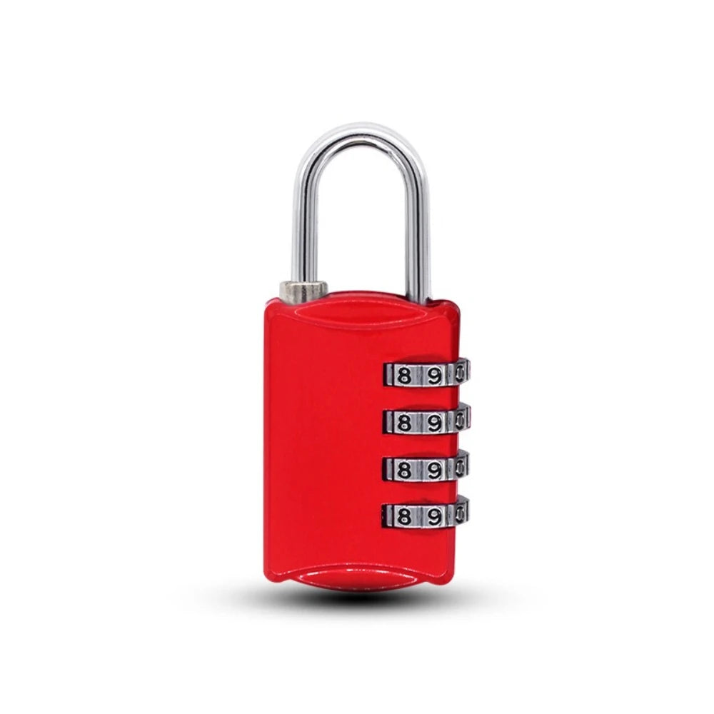 Combination Padlock Lock for Gym Lockers School Toolbox and More Portable Resettable and Secure Design for Sports and OutdoorUse Qme Red-1pc