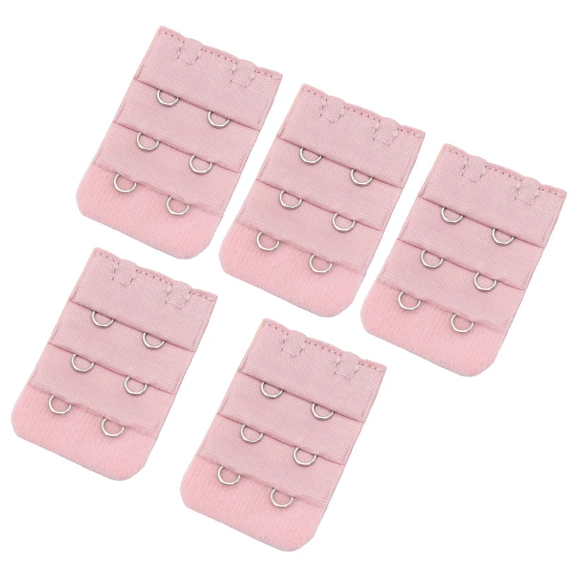 Bra Extender Strap Extension 2 Hooks 3 Rows Women Intimates Qme Pink one size