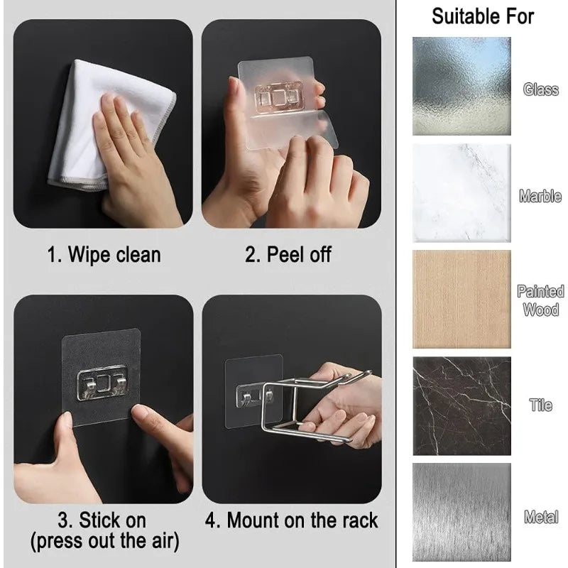 Self Adhesive Wall Mount Hair Dryer Holder Waterproof Rack Dyson Most Qme