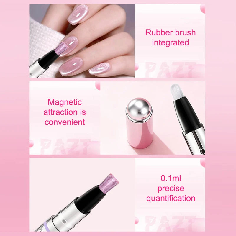1 Cat Eye Magnetic Pen Nails All-in-one Nail Polish Gel Lazy Manicure Qme