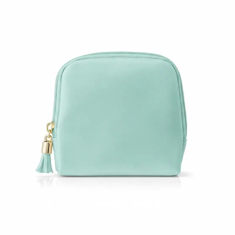 Tassel PU Leather Jewelry Storage Bag Earrings Bracelet Organizer Large Capacity Mini Cosmetic Gift Bag Qme Green one size