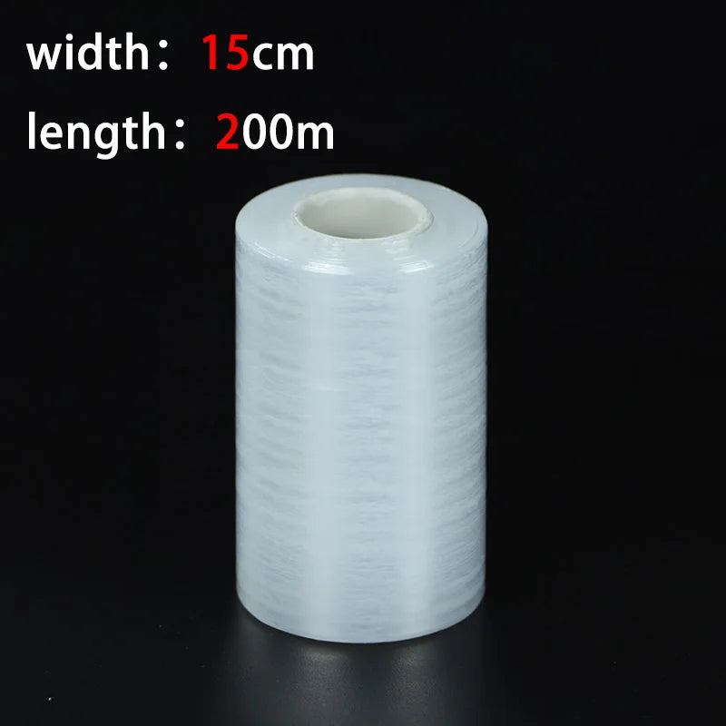 200 Meters Small Roll PE Stretch Film Sealing Film Protective Film Industrial Packaging Bottle Sealing Grafting Qme 150mm