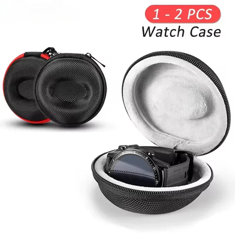 1-2Pc Travel Case Portable Storage Box For Single Watch Shock And Impact-resistant For Wristwatches Smart Watches Watch storage Qme