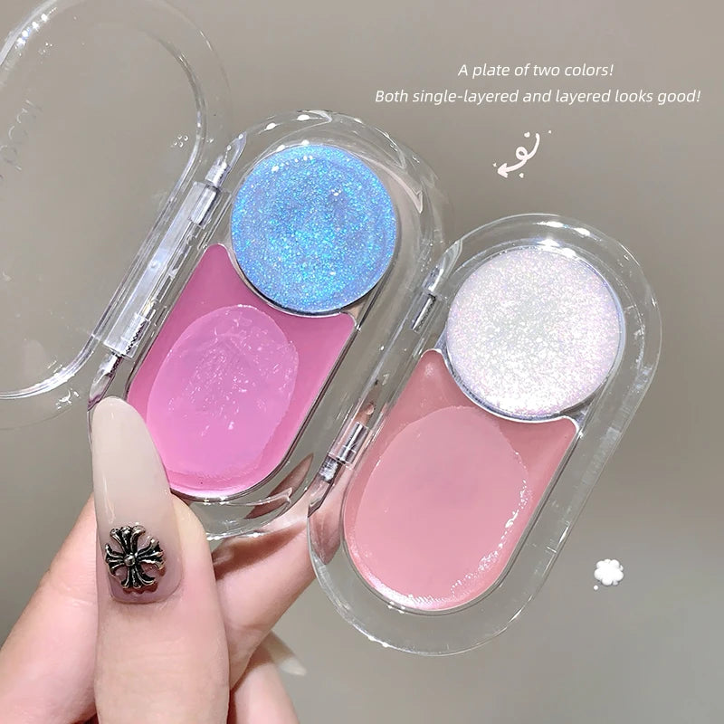 Gege Bear Two Highting Blush Cream Dual-use Brighten Lip Natural Qme