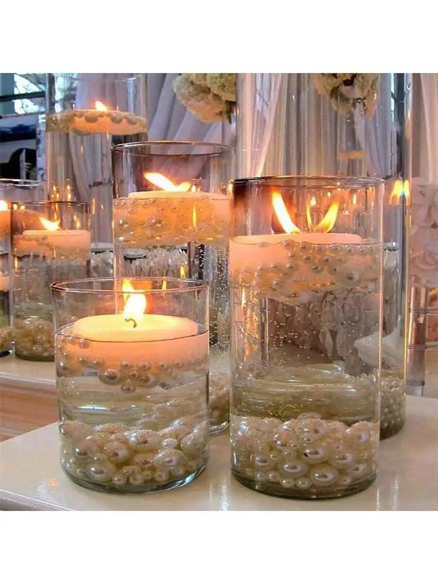 White Floating Candles Water Centerpiece Wedding Hotel Restaurant Qme