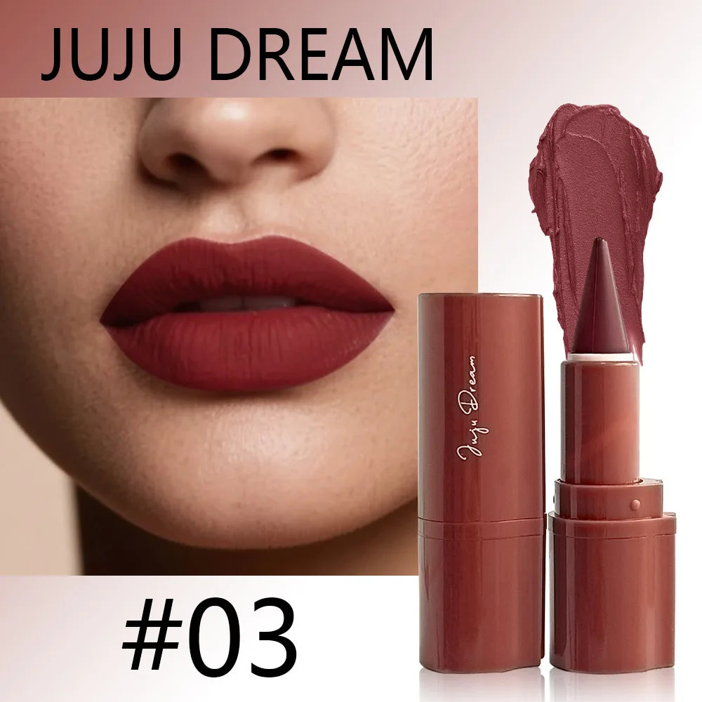 Tapered Gradient Lip Liner Matte Black Brown Velvet Lipstick Qme Hot Red